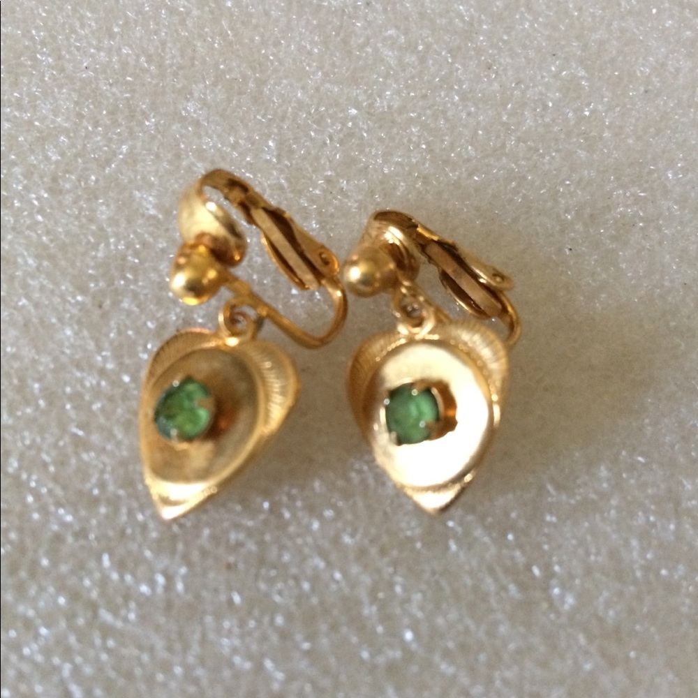 Art Deco clip on earrings - Picture 2 of 3